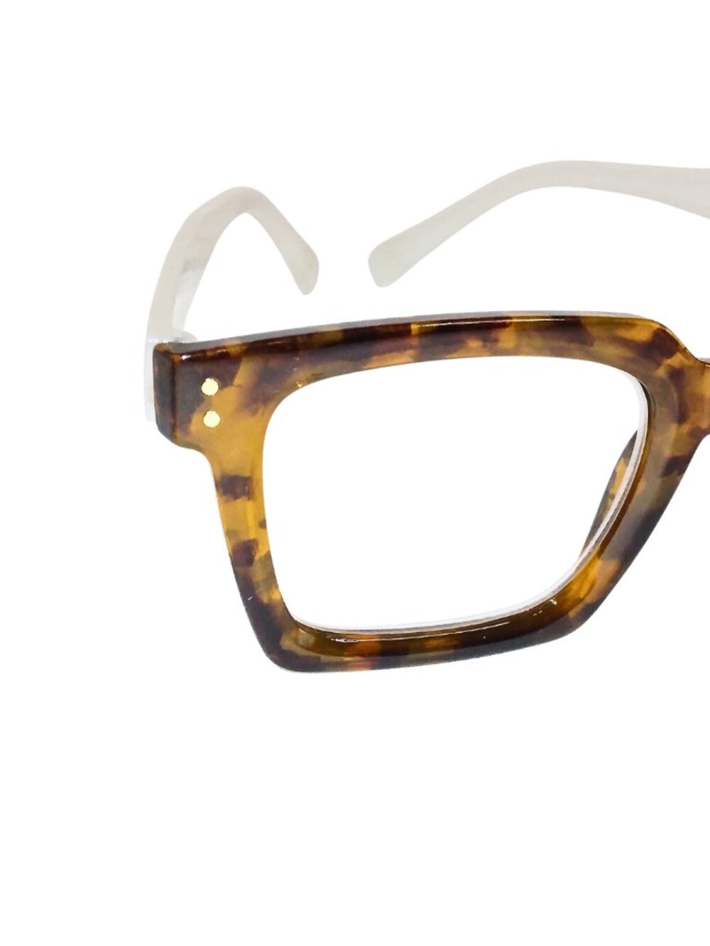 NWOT - JESSICA SIMPSON WOMEN'S READING GLASSES +2.00 - BROWN & TAN PRINT FRAME - Picture 2 of 4